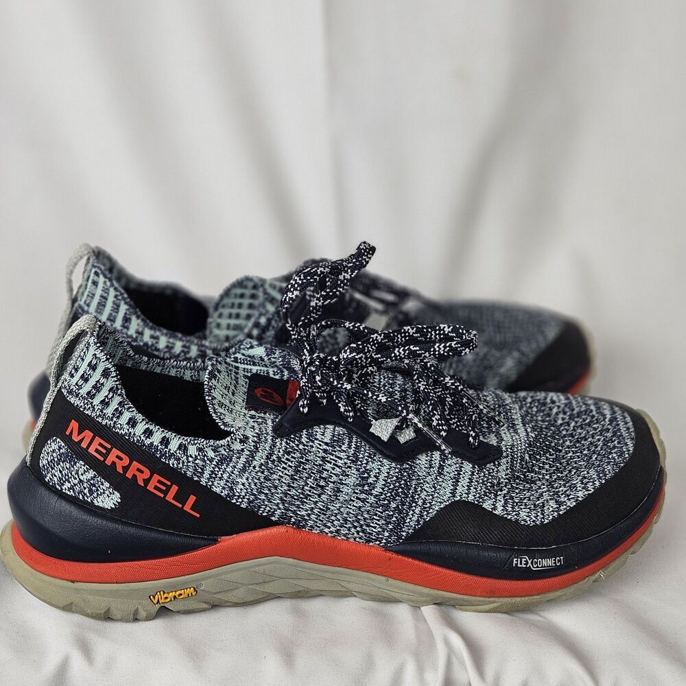 MERRELL Mag-9 Blue  Knit Trainer Vibram Hiking Trail Shoes J16546 Size 7 M